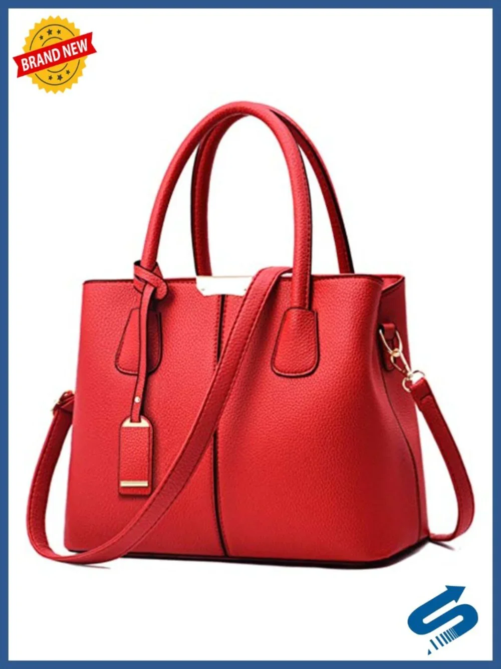 Women's PU Leather Top Handle Satchel Tote Purse Shoulder Bag